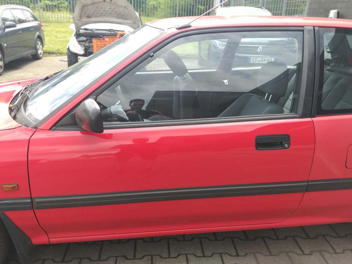 Honda Civic EC8 original Tür vorn links Rot 3-Türer Bj.1991